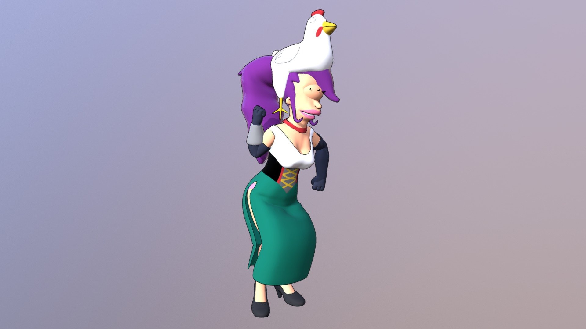 Chicken Dance Leela Buy Royalty Free 3d Model By Placidone C980fad 0116