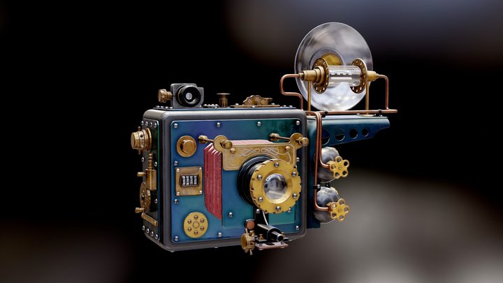 Steampunk Camera 3D Model
