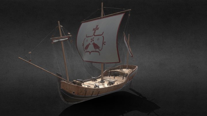 Caravel Ship 3D Model