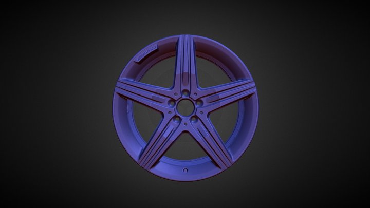 3D Scan AMG Mercedes forged wheel 3D Model
