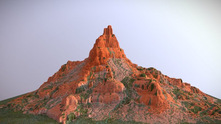 Landscape - Mountain and plain 3D Model