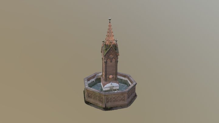 Neugotischer Brunnen 3D Model