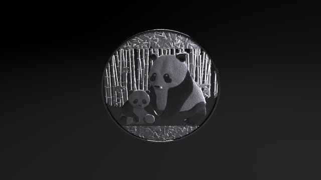 Panda coin 3D Model