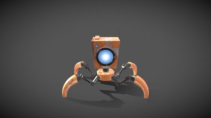 Sci-Fi Spider Drone | Hard Surface Robot Asset 3D Model