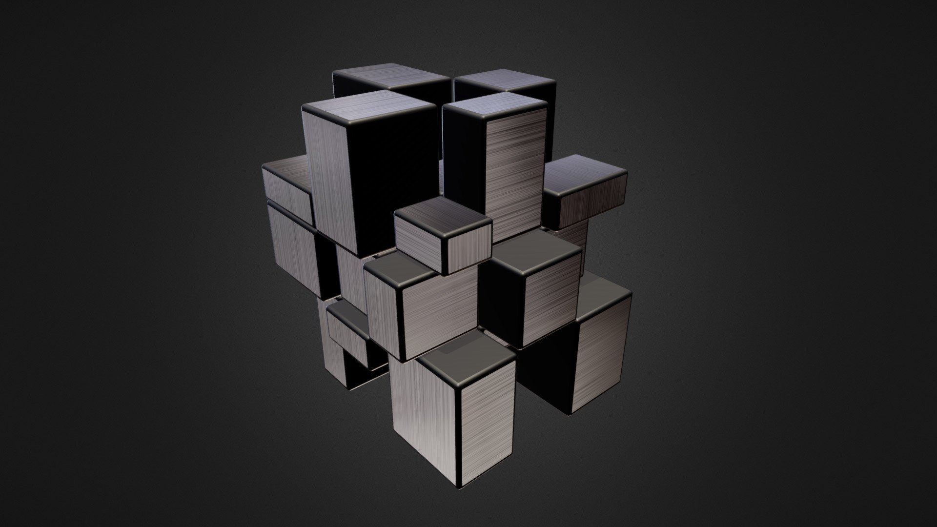 Mirror / Bump Cube | Rubix Cube ready to animate - Download Free 3D ...