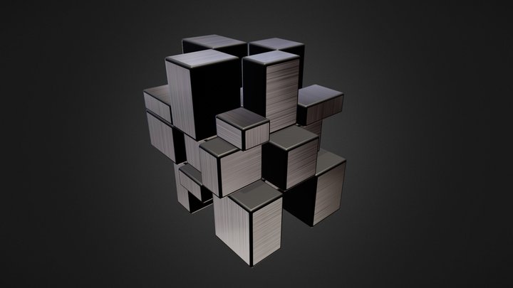 Mirror / Bump Cube | Rubix Cube ready to animate – Free 3D Model STL
