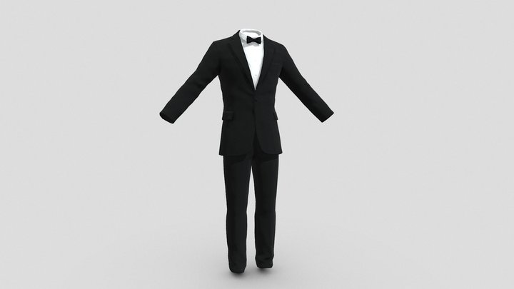 Men's Tuxedo 3D Model