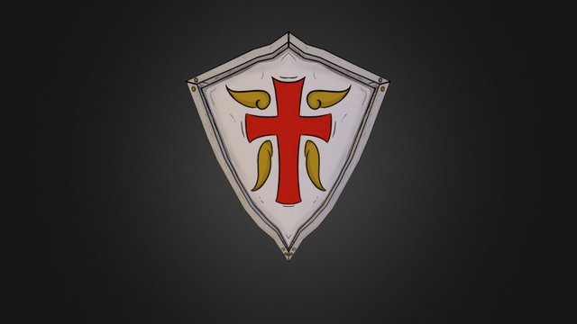 Cartoon Shield 3D Model