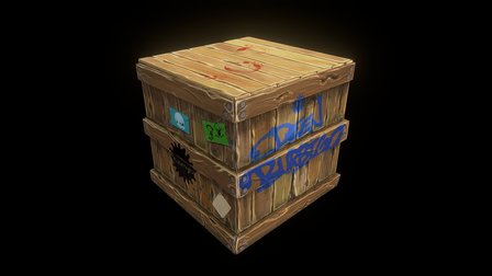 Box_artTest_handpainted 3D Model