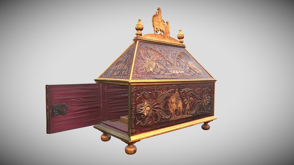 Reliekschrijn van Sint-Hermes met open deur