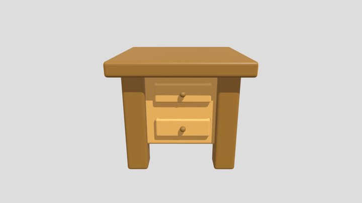 Rigged Drawers 3D Model
