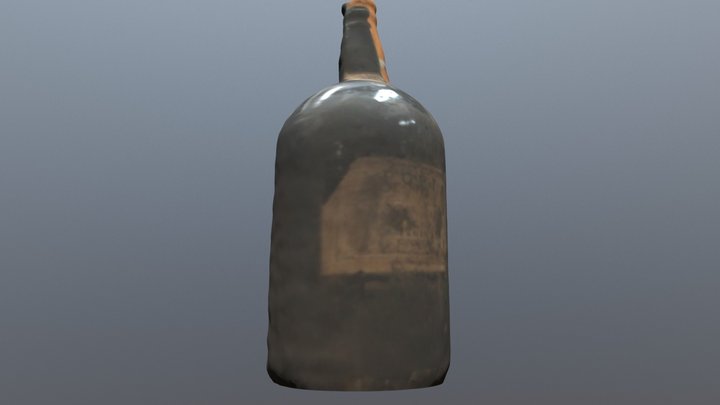 Old Wine Bottle - 3 3D Model