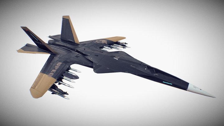 Su-43 Berkut II (UPEO) 3D Model