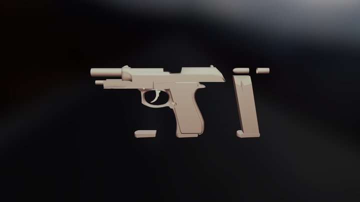 Beretta M9 3D Model