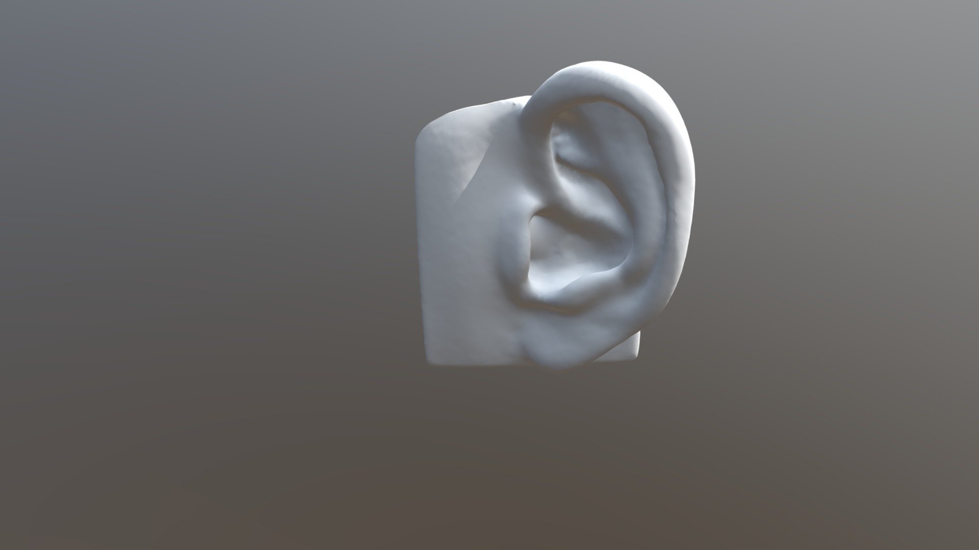 Rubber Ear White Light Scanner Test