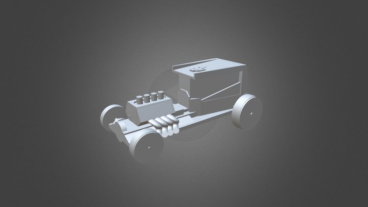 Red HotWheels Car 3D Model