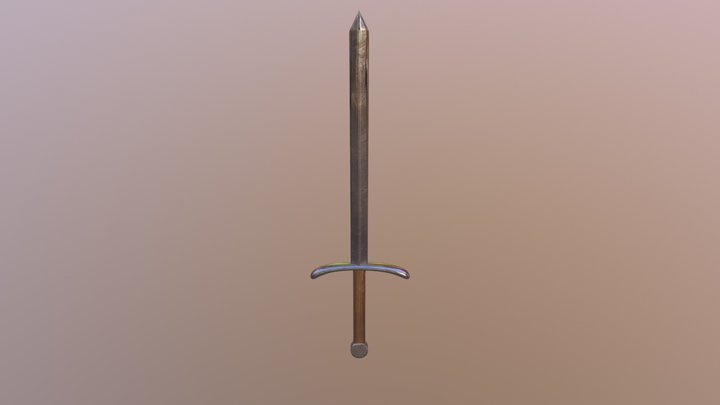 Mid Poly Short Sword 3D Model