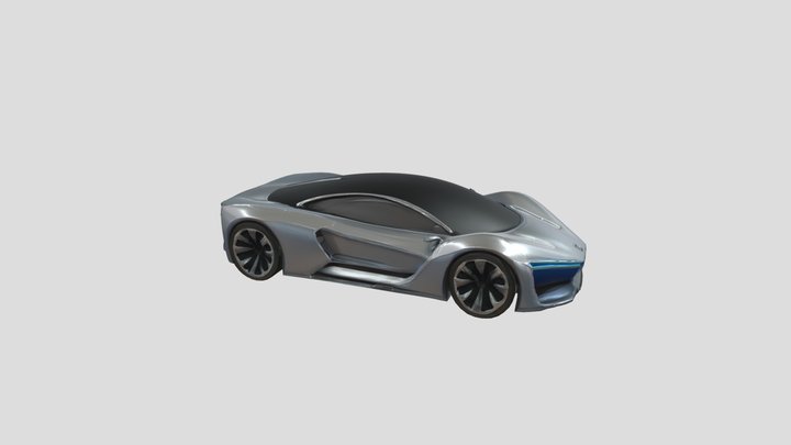 futuristic sports car 3D Model