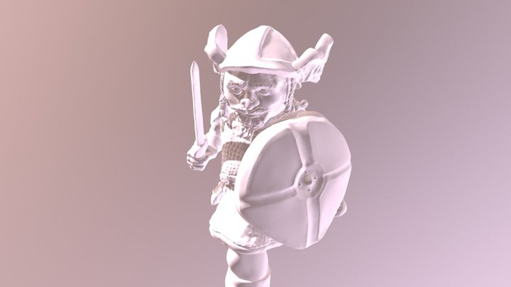 Dwarf Warrior 01 3D Model