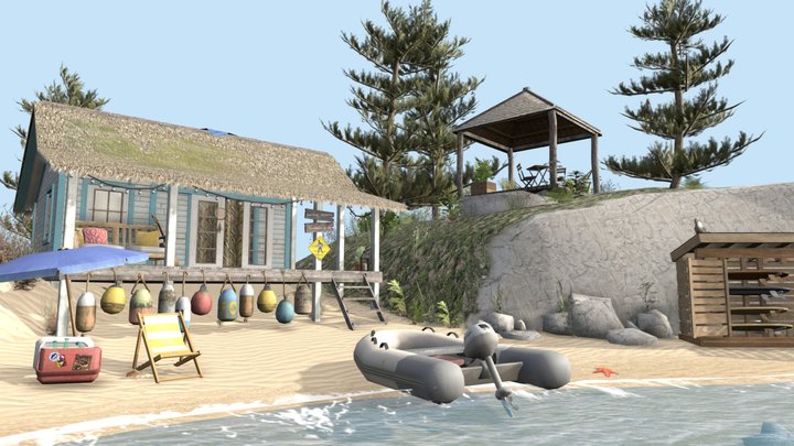 DAE Diorama - By the ocean 3D Model