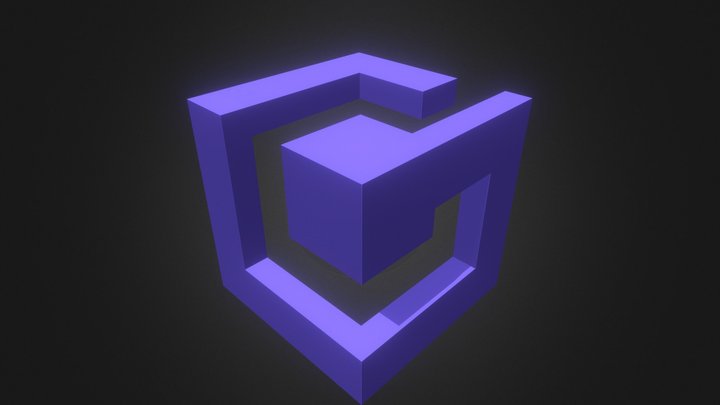 GameCube Logo Perspective Version 3D Model