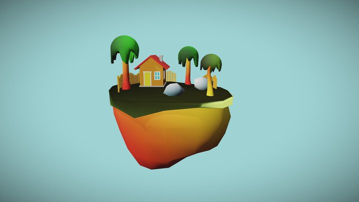 A Small House On A Sod 3D Model