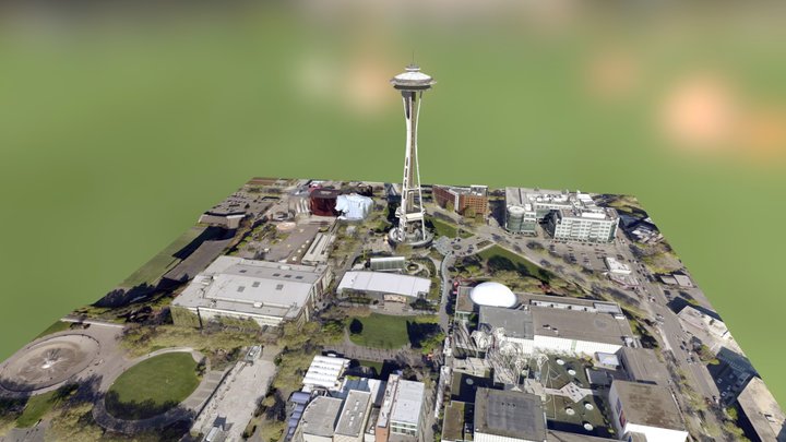 Space Needle In Seattle 3D Model