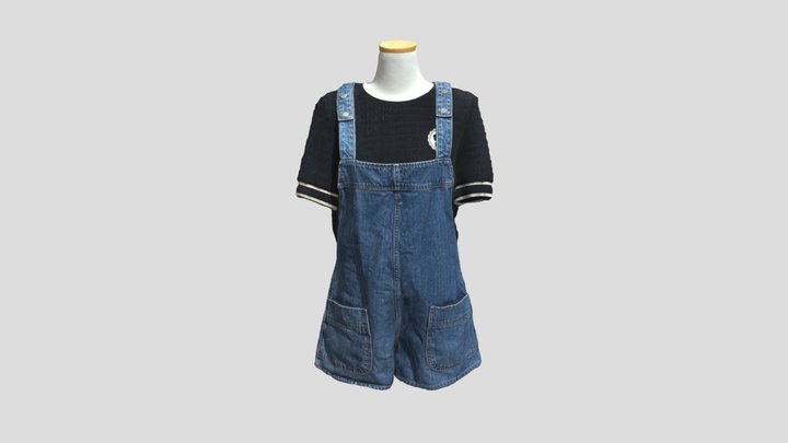 Suspenders pants coordination 3D Model