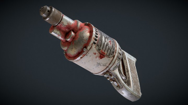 Old electric Drill 3D Model