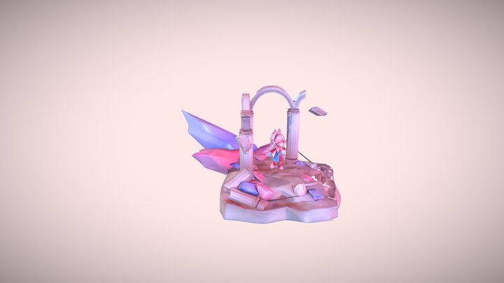 Mise en scéne avec le personnage chibi 3D Model