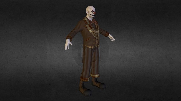 Evil Old Clown 3D Model