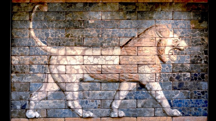 Lion panel, Nebuchadnezzar II’s throne room 3D Model