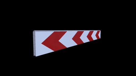Kunststof schrikhekplank 2000 mm 3D Model