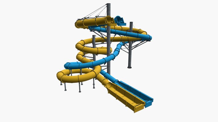 Water slide 3D model 3D Model