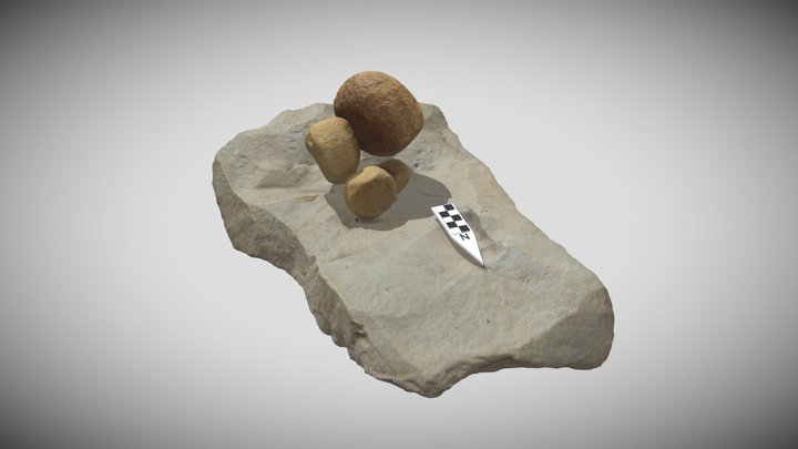 Hammerstone Tool Cache Tom's Creek Quarry 36AD46 3D Model