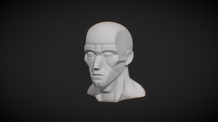 Head Planes Lowpoly Mesh 3D Model