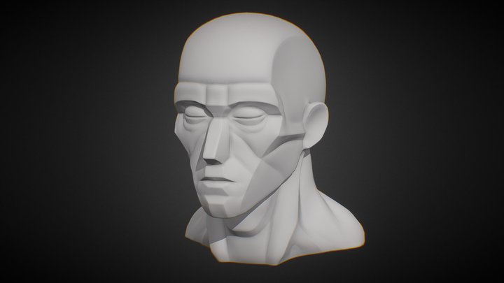 Head Planes Lowpoly Mesh 3D Model