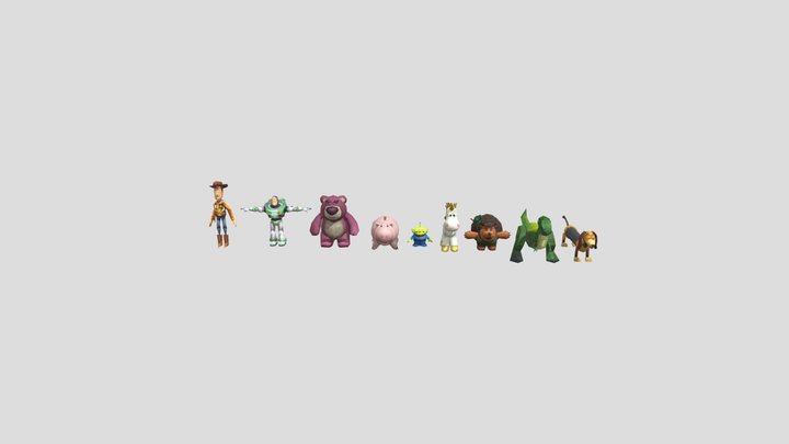 Toy Story 3 DS Characters 3D Model