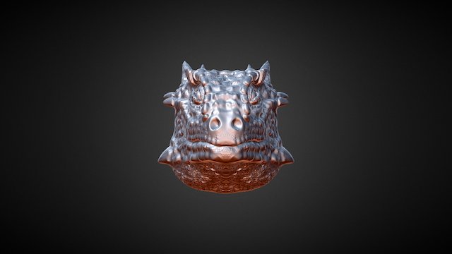 Horned Toad Head 3D Model