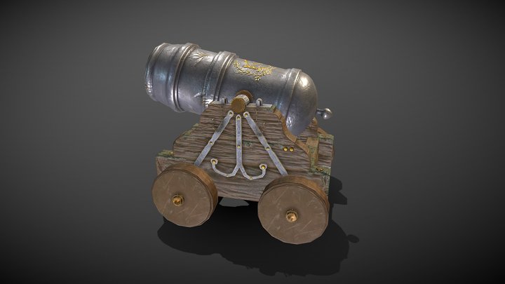 Medieval Canon 3D Model