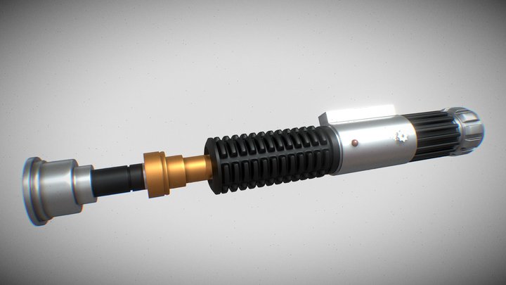 Obi Wan Kenobi's Lightsaber Starwars 3D Model