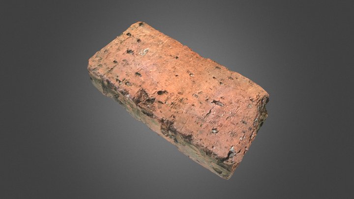 Super realistic red brick 3D Model