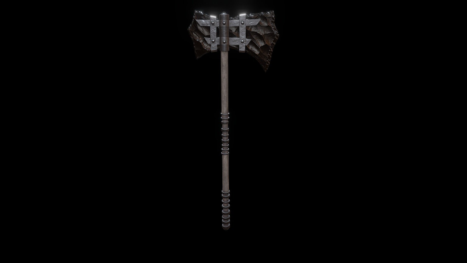 Dragon Glass Battleaxe