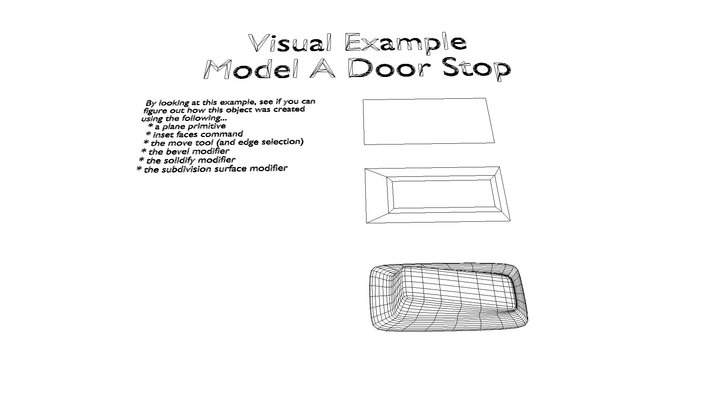 Modeling Week 1 - Activity 5 Doorstop 3D Model