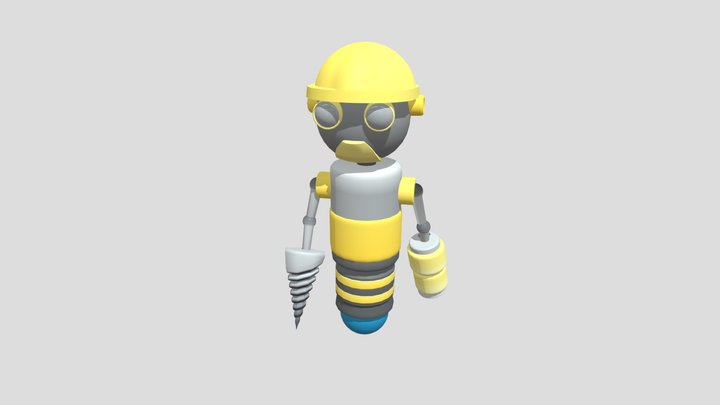 Post Animation Robot Idle 3D Model