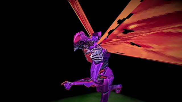 Low-poly Mech-Angel 3D Model