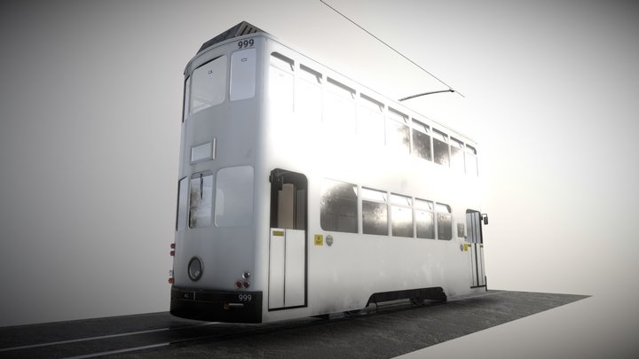 Hong Kong Tram 3D Model