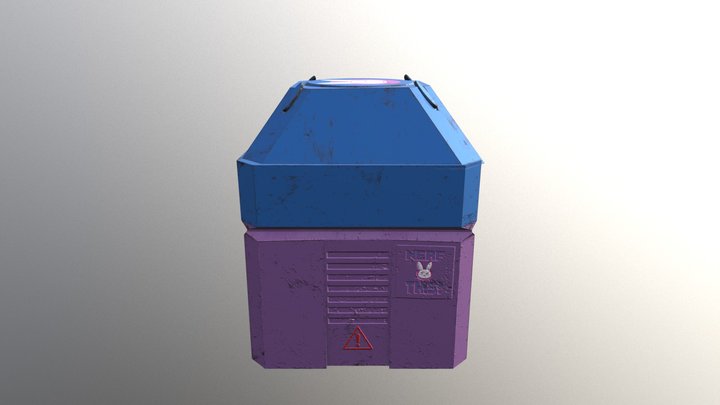 Concept Of A D.va Overwatch reward box 3D Model