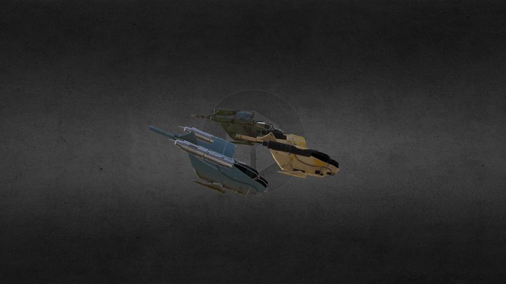 Auztick Gunship 3D Model
