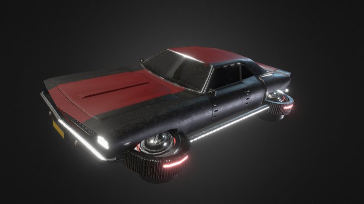 Futuristic flying car 3D Model
